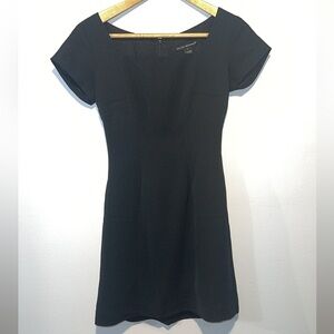 Club Monaco Fitted Square Neck Black Dress